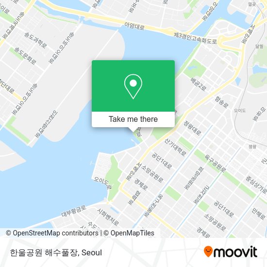 한울공원 해수풀장 map