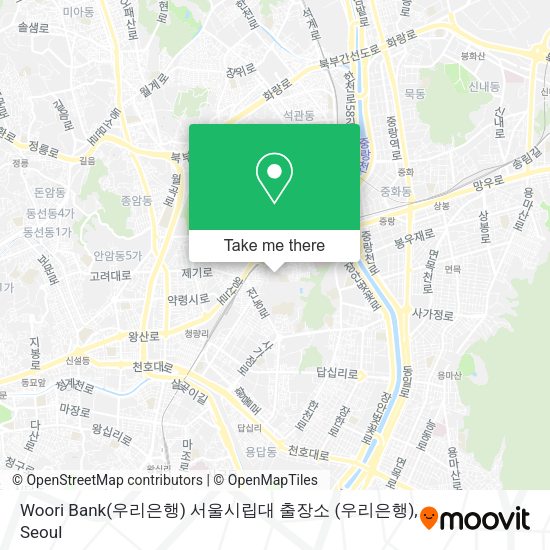 Woori Bank(우리은행) 서울시립대 출장소 (우리은행) map
