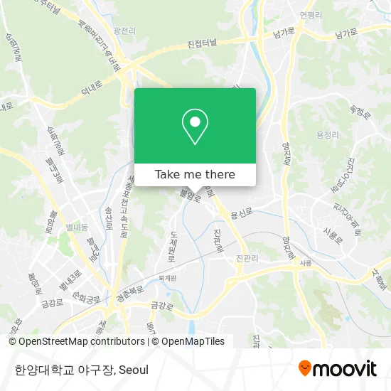 한양대학교 야구장 map