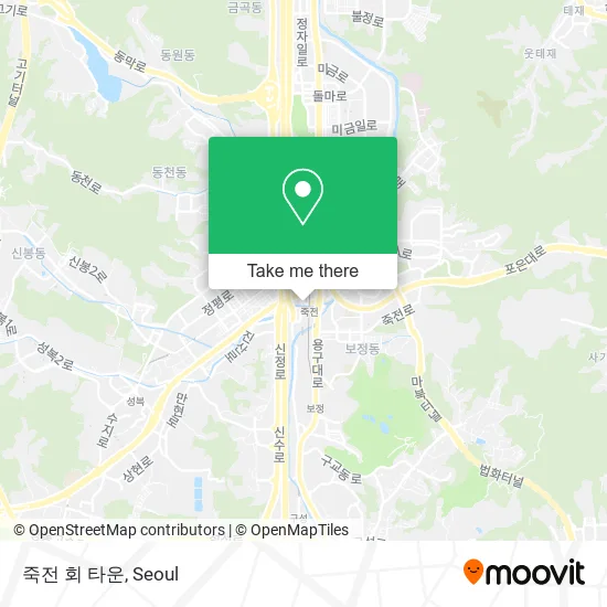 죽전 회 타운 map