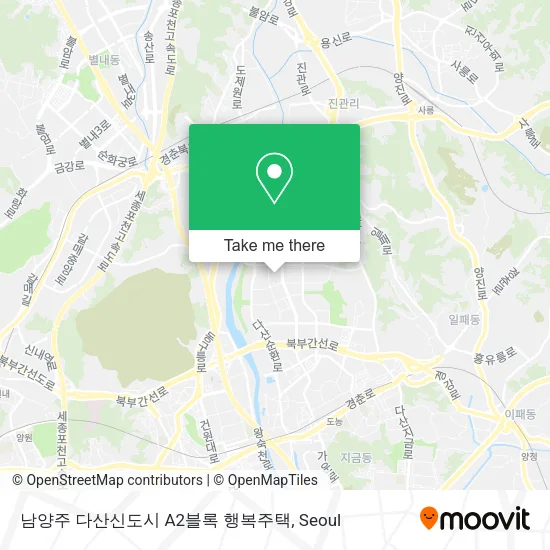 남양주 다산신도시 A2블록 행복주택 map