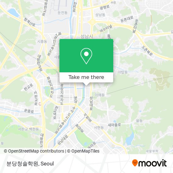 분당청솔학원 map