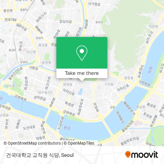 건국대학교 교직원 식당 map