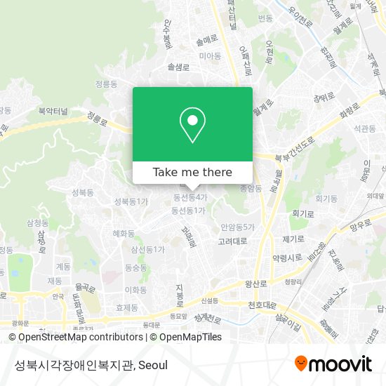 성북시각장애인복지관 map