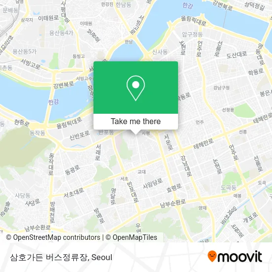 삼호가든 버스정류장 map