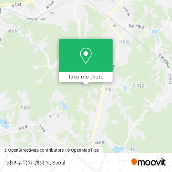 양평수목원 캠핑장 map