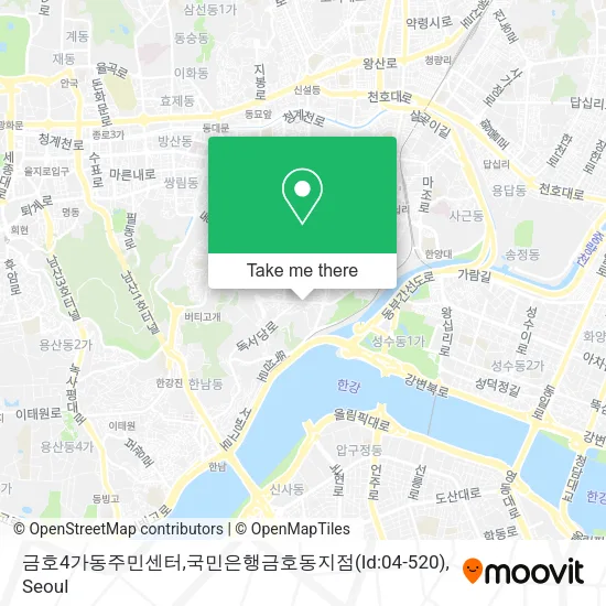 금호4가동주민센터,국민은행금호동지점(Id:04-520) map