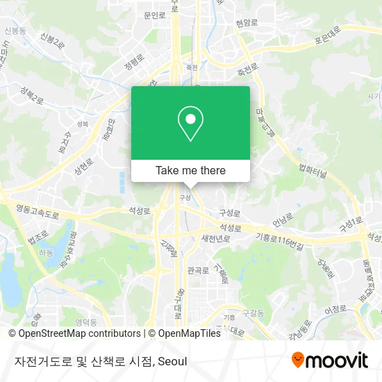 자전거도로 및 산책로 시점 map