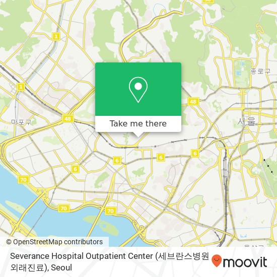 Severance Hospital Outpatient Center (세브란스병원 외래진료) map