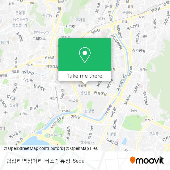 답십리역삼거리 버스정류장 map