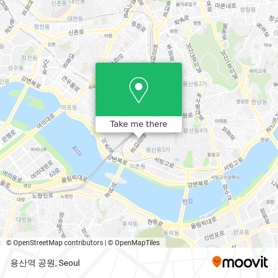 용산역 공원 map