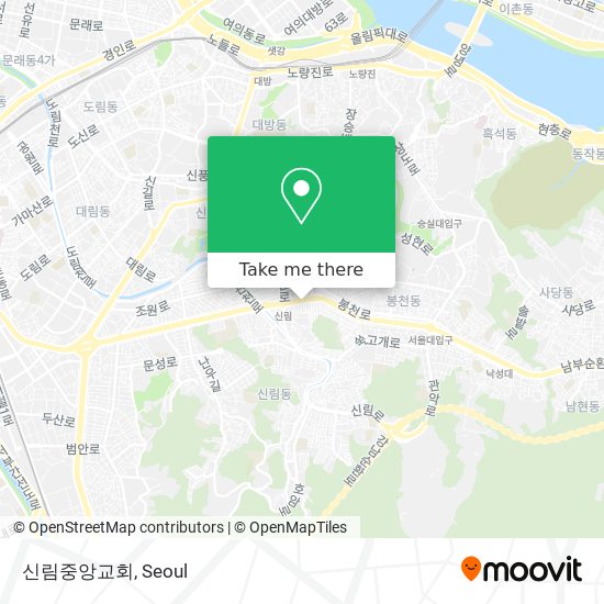 신림중앙교회 map