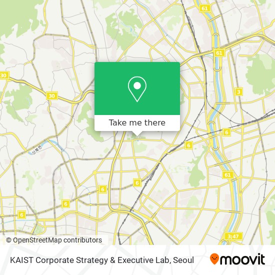 KAIST Corporate Strategy & Executive Lab map