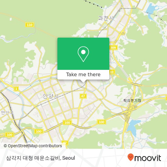 삼각지 대청 매운소갈비 map