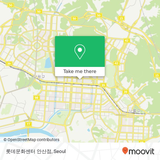 롯데문화센터 안산점 map