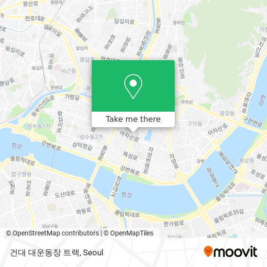 건대 대운동장 트랙 map