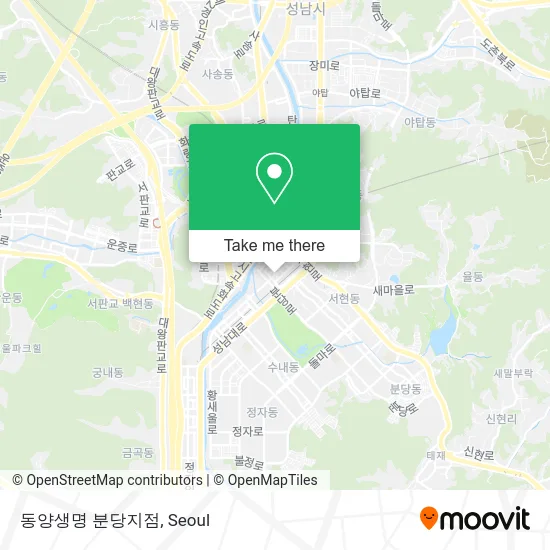 동양생명 분당지점 map