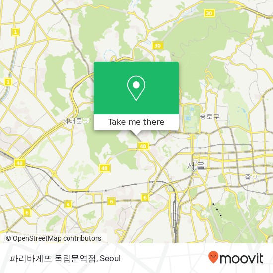 파리바게뜨 독립문역점 map