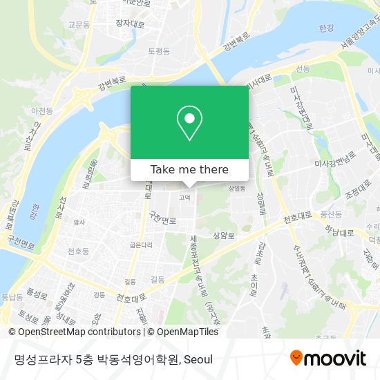 명성프라자 5층 박동석영어학원 map