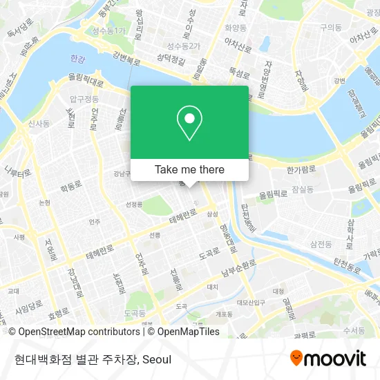 현대백화점 별관 주차장 map