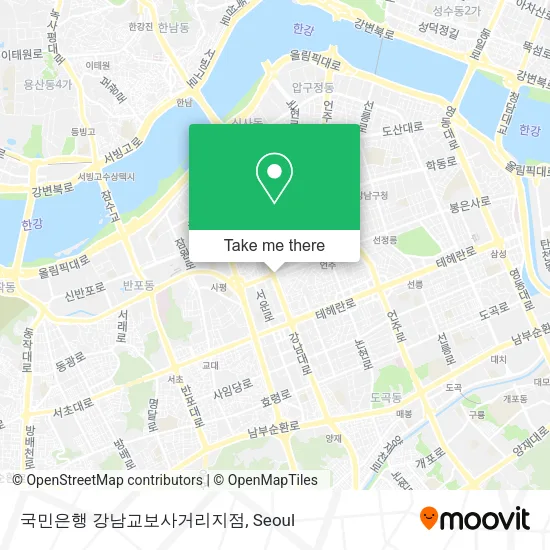 국민은행 강남교보사거리지점 map