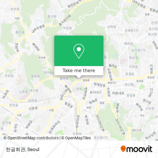 한글회관 map