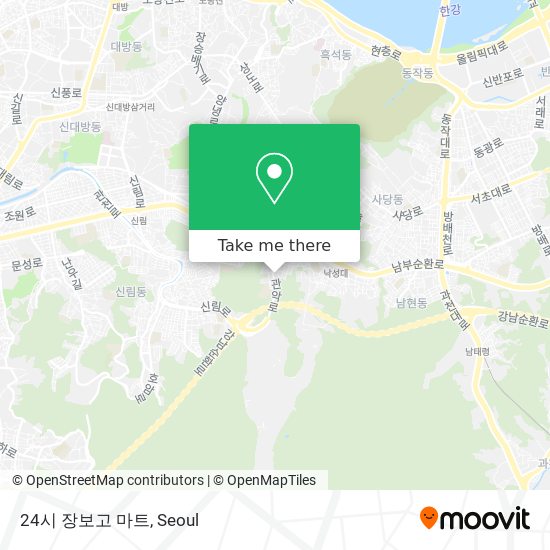 24시 장보고 마트 map