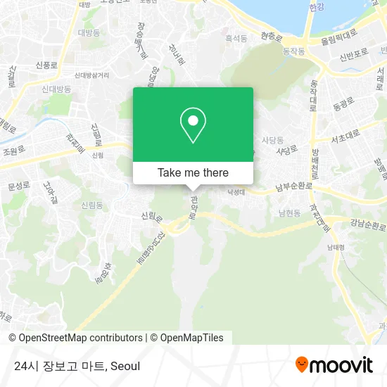 24시 장보고 마트 map