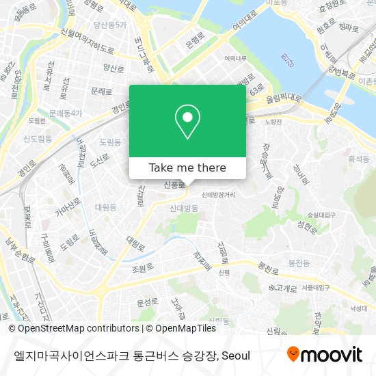 엘지마곡사이언스파크 통근버스 승강장 map