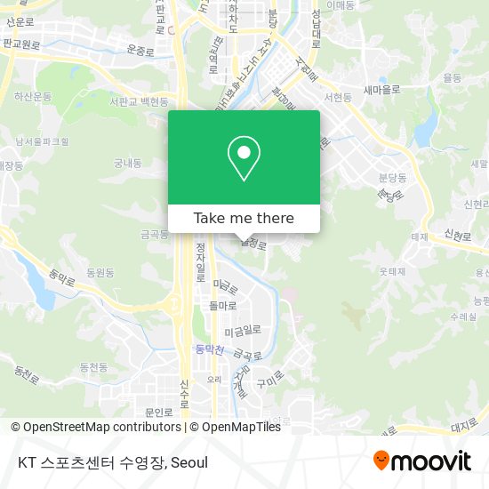 KT 스포츠센터 수영장 map