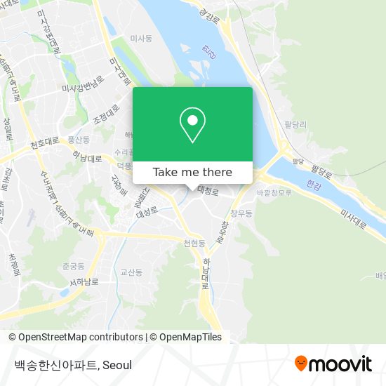 백송한신아파트 map