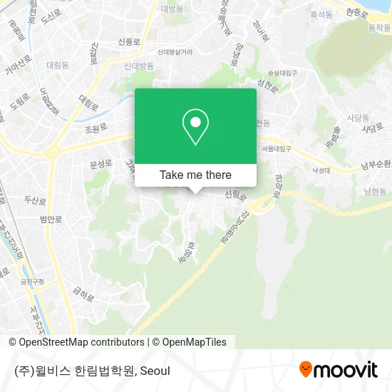 (주)윌비스 한림법학원 map