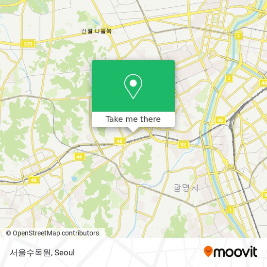 서울수목원 map