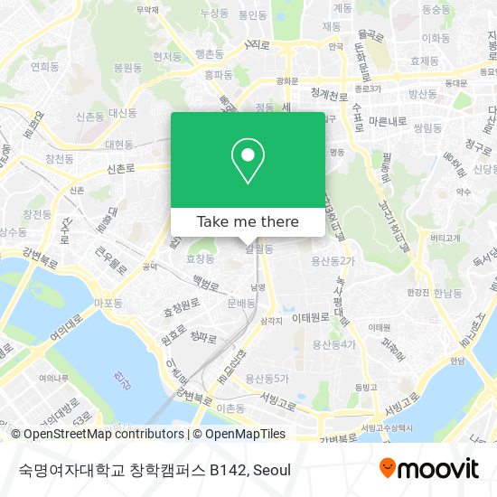 숙명여자대학교 창학캠퍼스 B142 map