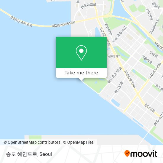 송도 해안도로 map
