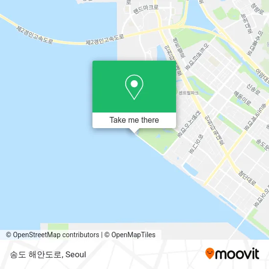 송도 해안도로 map