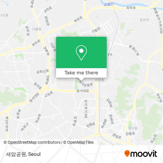 새암공원 map