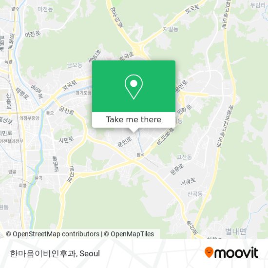 한마음이비인후과 map