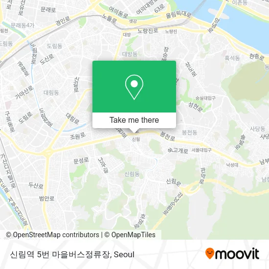 신림역 5번 마을버스정류장 map