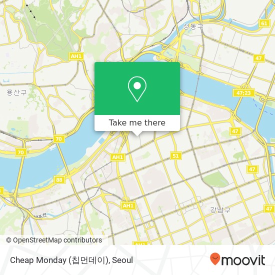 Cheap Monday (칩먼데이) map