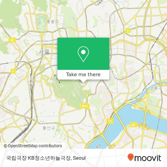 국립극장 KB청소년하늘극장 map