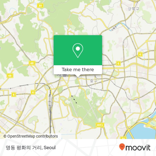 명동 평화의 거리 map