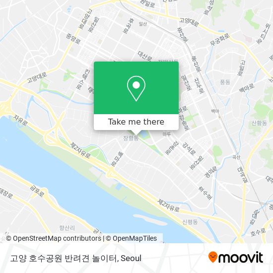 고양 호수공원 반려견 놀이터 map