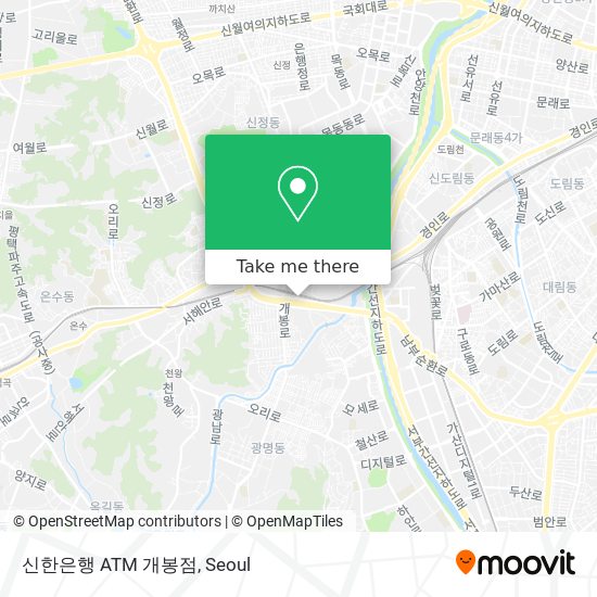 신한은행 ATM 개봉점 map