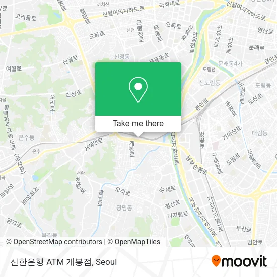 신한은행 ATM 개봉점 map