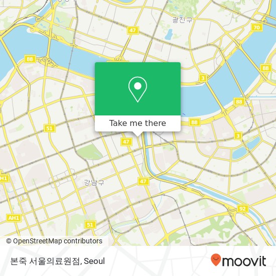 본죽 서울의료원점 map
