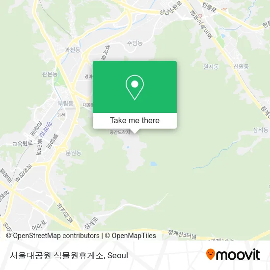 서울대공원 식물원휴게소 map