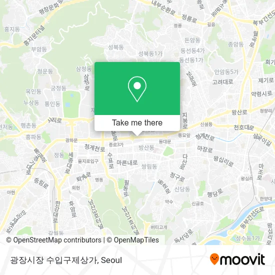 광장시장 수입구제상가 map