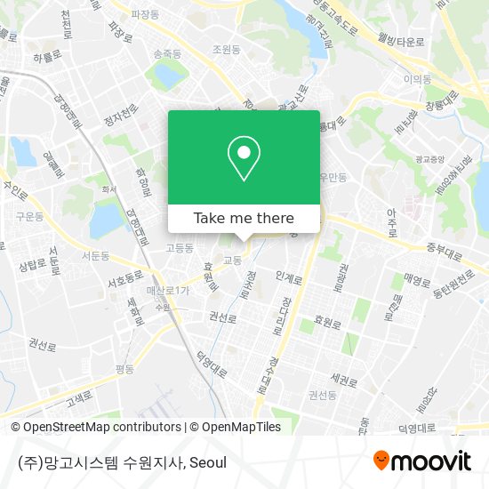 (주)망고시스템 수원지사 map