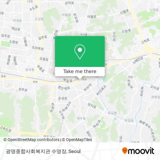 광명종합사회복지관 수영장 map